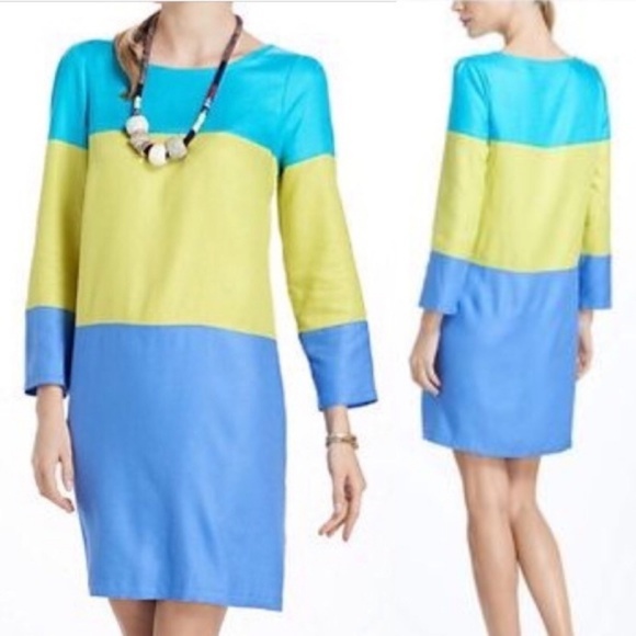 Anthropologie MAEVE Colorblock Shift Dress 0 - Picture 1 of 8